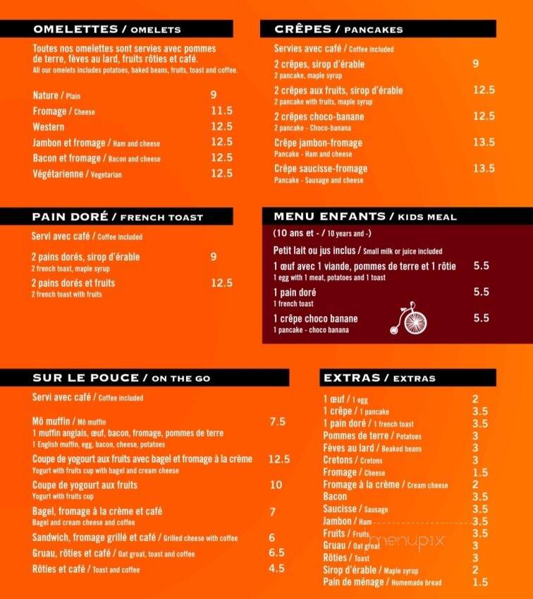 Restaurant Maurice - Ayers Cliff, QC menu_pic