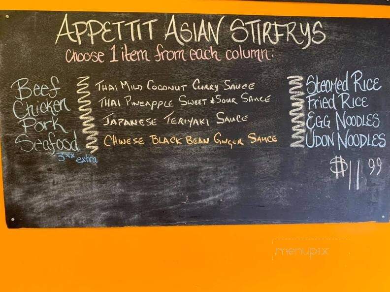 Appetit Food for Thought - Ladysmith, BC menu_pic