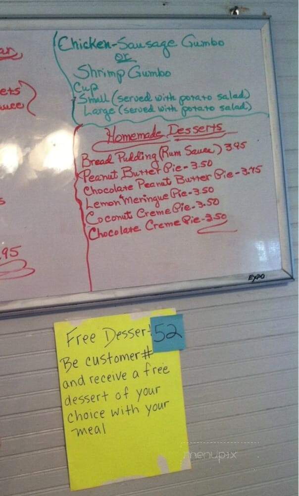A-Bear's Restaurant - Houma, LA menu_pic