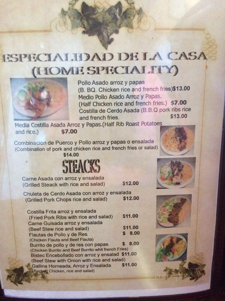 El Rey Del Pollo - Nyack, NY menu_pic