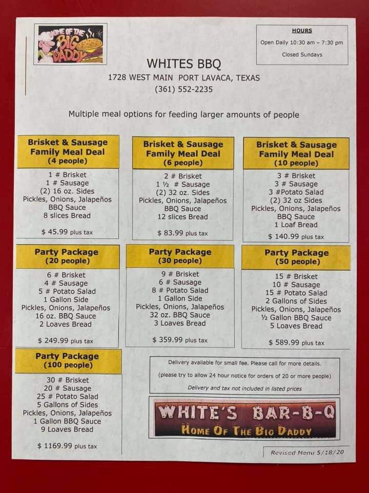 White's Bar-B-Que - Port Lavaca, TX