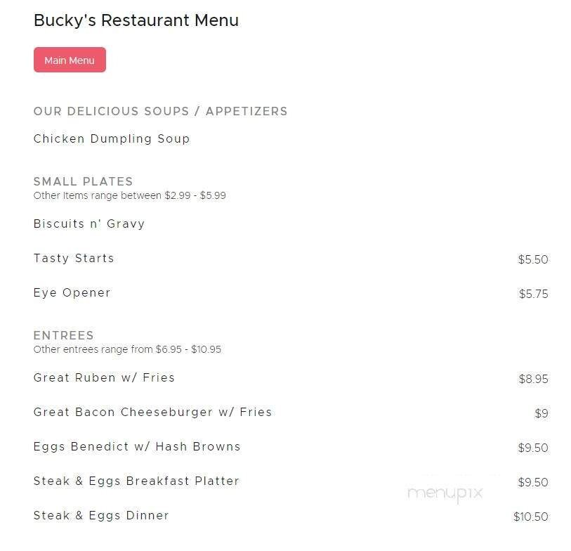 Bucky's Restaurant - New London, WI