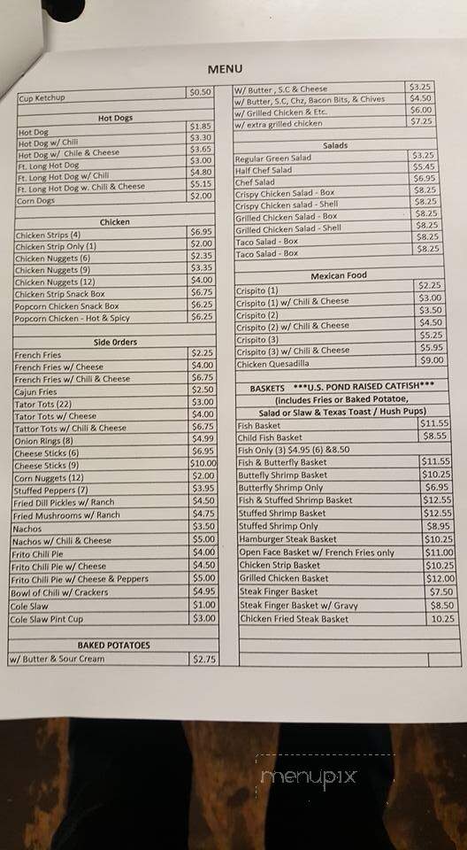 Ramona's City Grill - Strong, AR menu_pic
