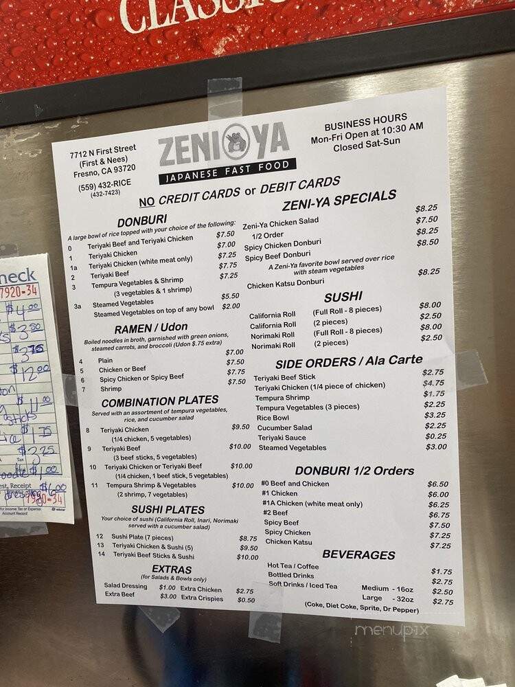 Zeni-Ya Japanese Fast Food - Fresno, CA