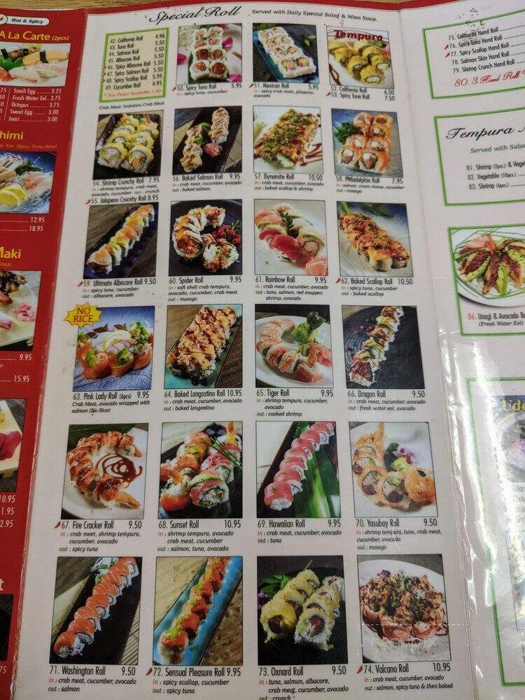 Yasubay's Japanese Restaurant - Oxnard, CA menu_pic