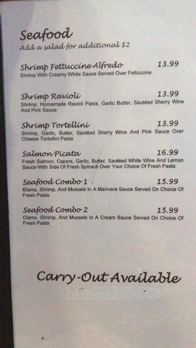 Joe's Italian Grill - Brady, TX menu_pic