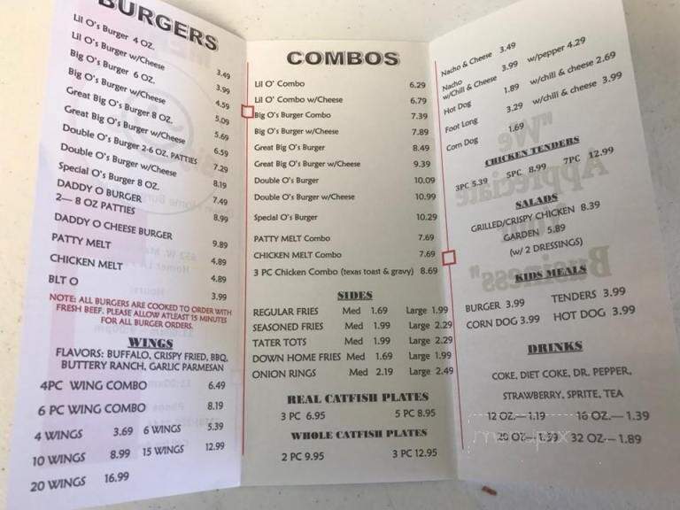 Big O's Down Home Burgers & Wings - Homer, LA