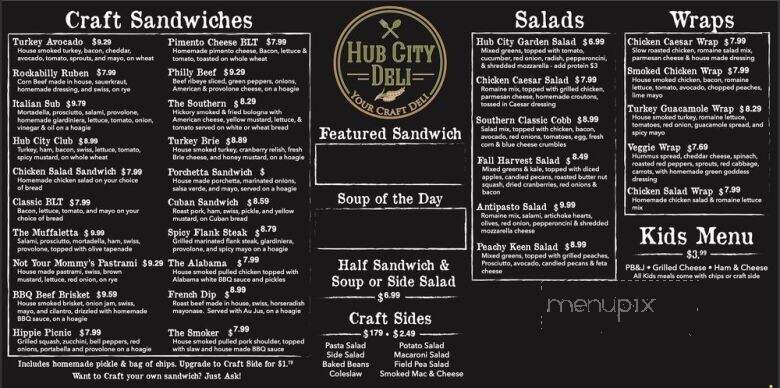 Hub City Deli - Jackson, TN menu_pic