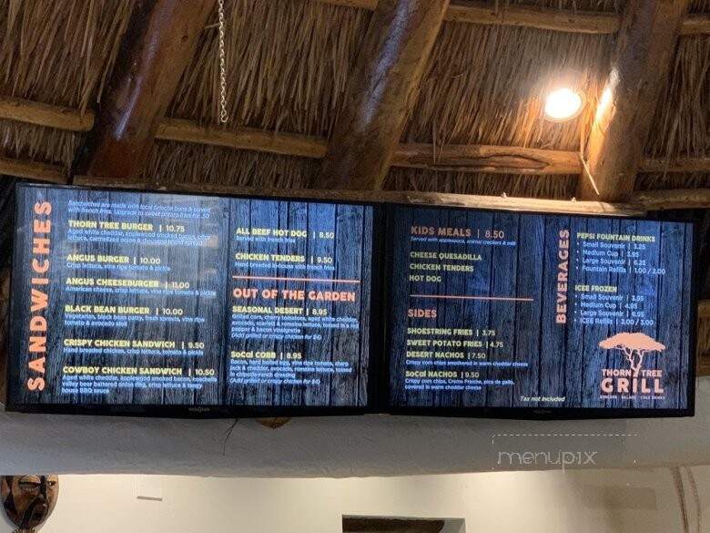 Thorn Tree Grill - Palm Desert, CA menu_pic