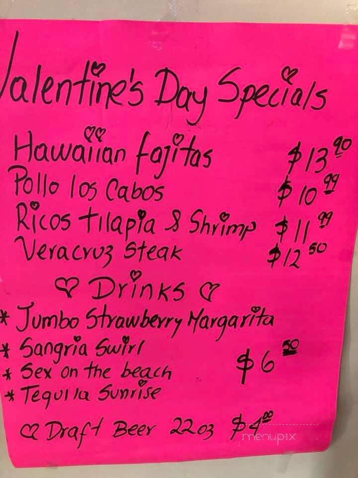 Rico's mex mex grill - Acworth, GA menu_pic