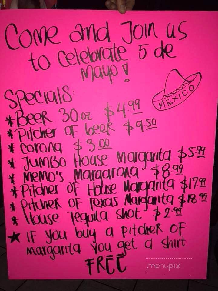 Rico's mex mex grill - Acworth, GA menu_pic