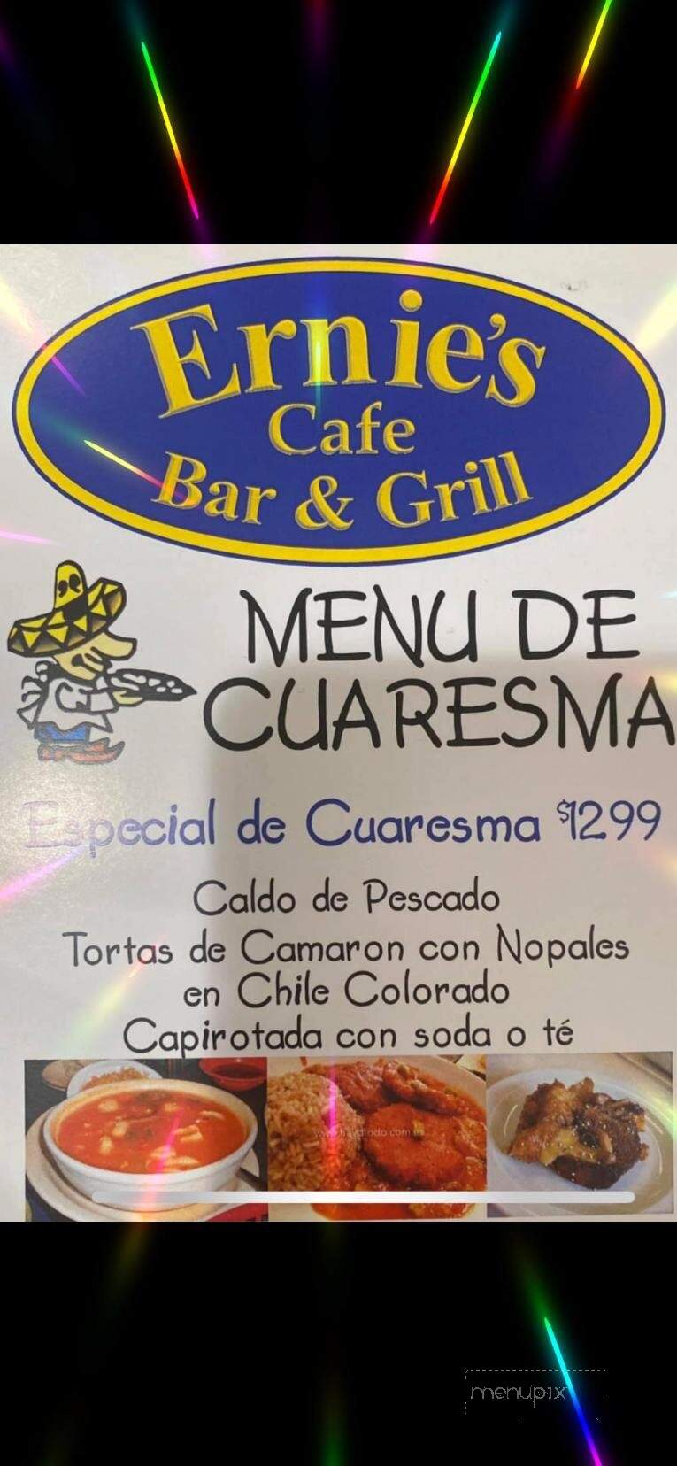 Ernie's Cafe Bar Grill - El Paso, TX menu_pic