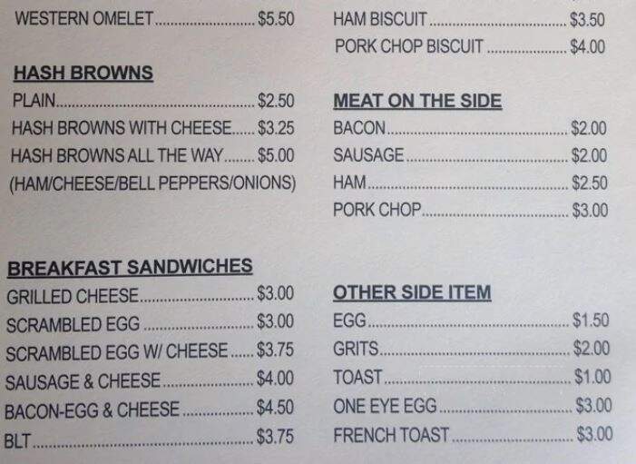 George's Old Time Bar-B-Que - Brewton, AL menu_pic