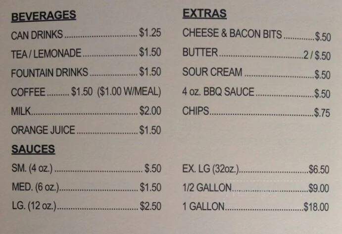 George's Old Time Bar-B-Que - Brewton, AL menu_pic