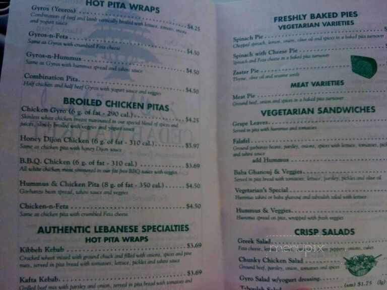 Cedar Market - St Petersburg, FL menu_pic