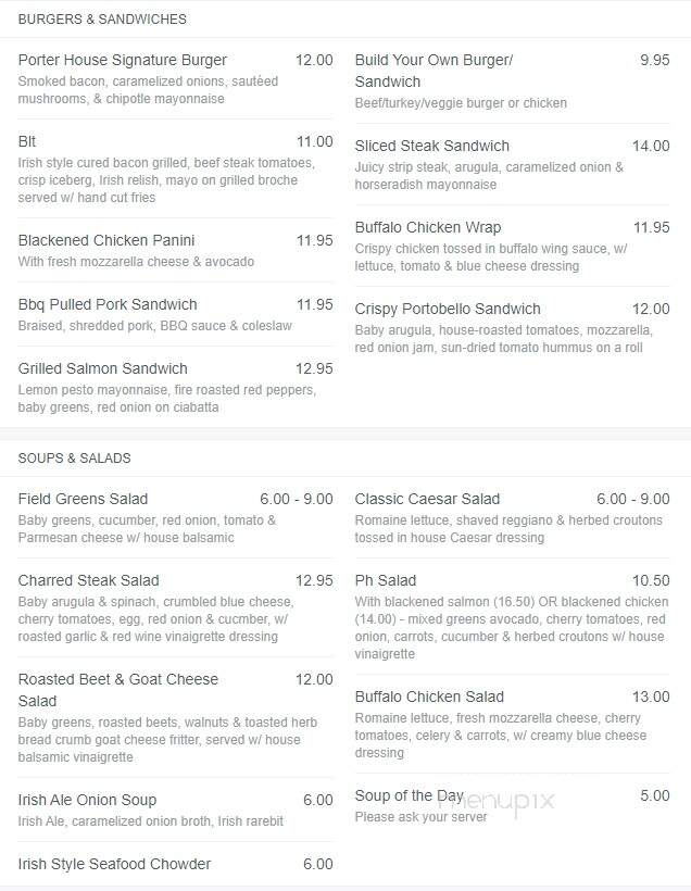 Porterhouse Bar & Grill - Sunny Isles Beach, FL menu_pic