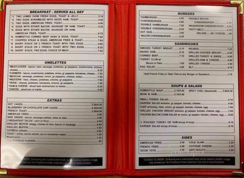 Miller's Family Restaurant - Adrian, MI menu_pic