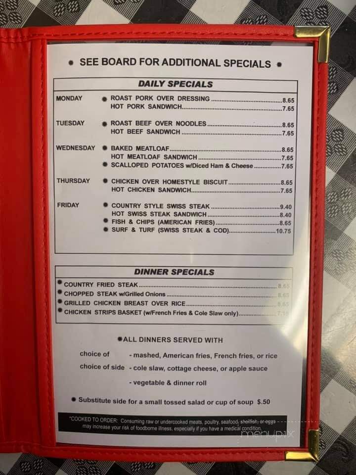 Miller's Family Restaurant - Adrian, MI menu_pic