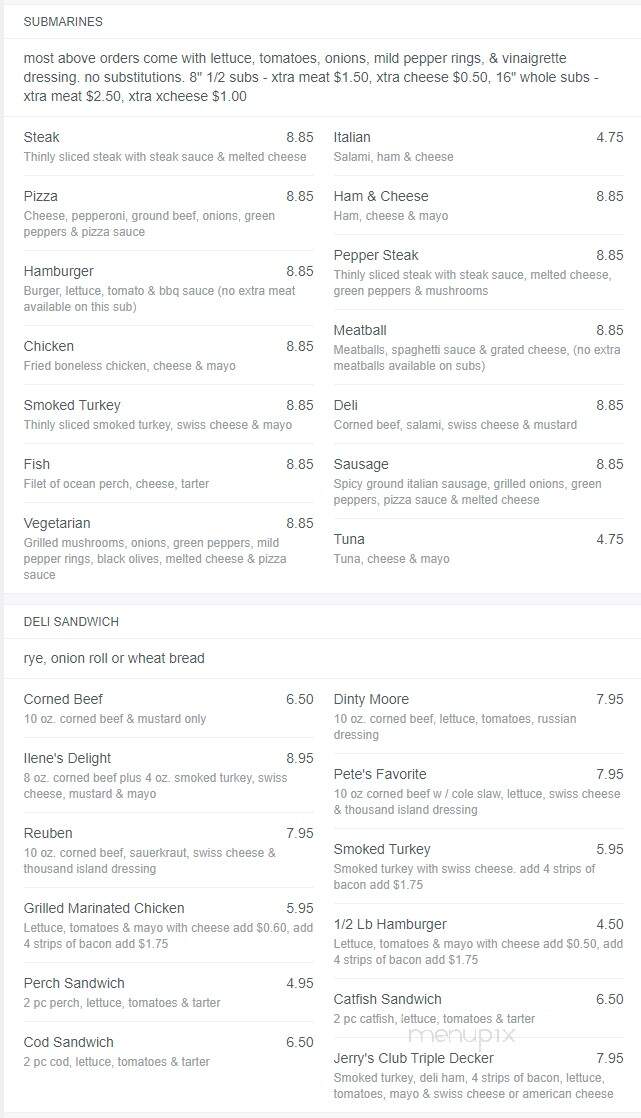 Jerry's Pizza & Barbecue - Detroit, MI menu_pic
