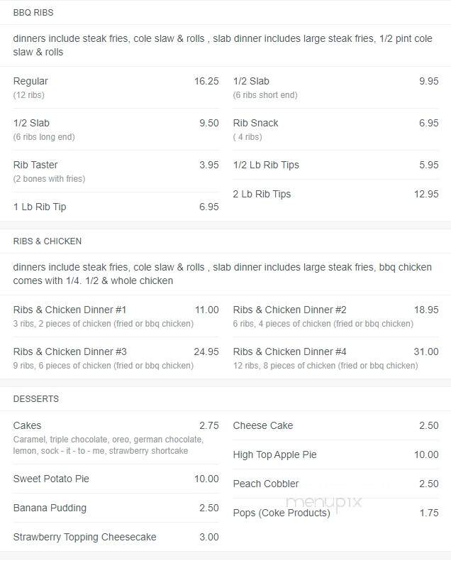 Jerry's Pizza & Barbecue - Detroit, MI menu_pic