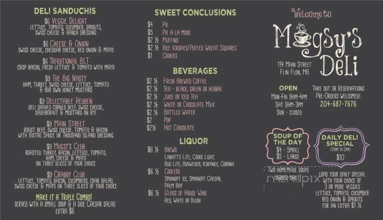 Mugsy's Deli (2005) - Flin Flon, MB menu_pic