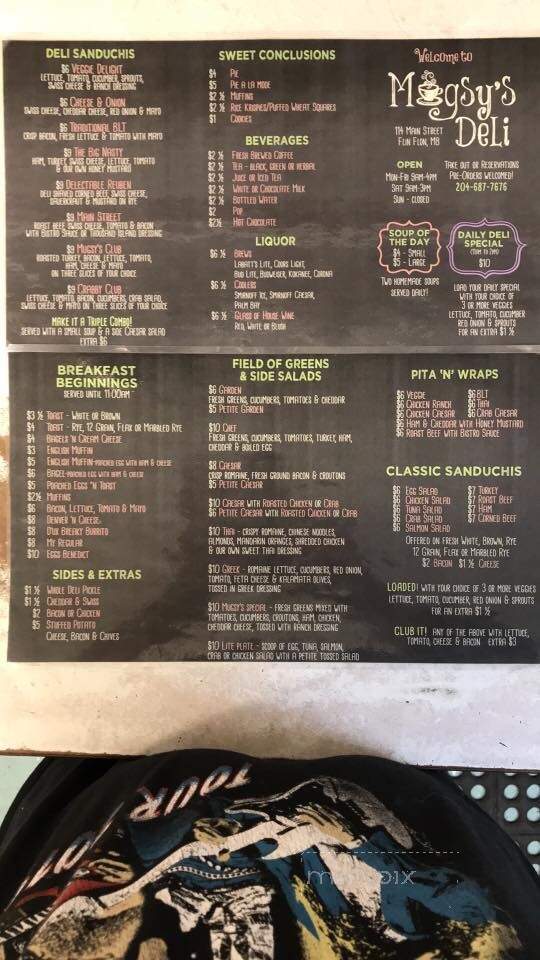 Mugsy's Deli (2005) - Flin Flon, MB menu_pic