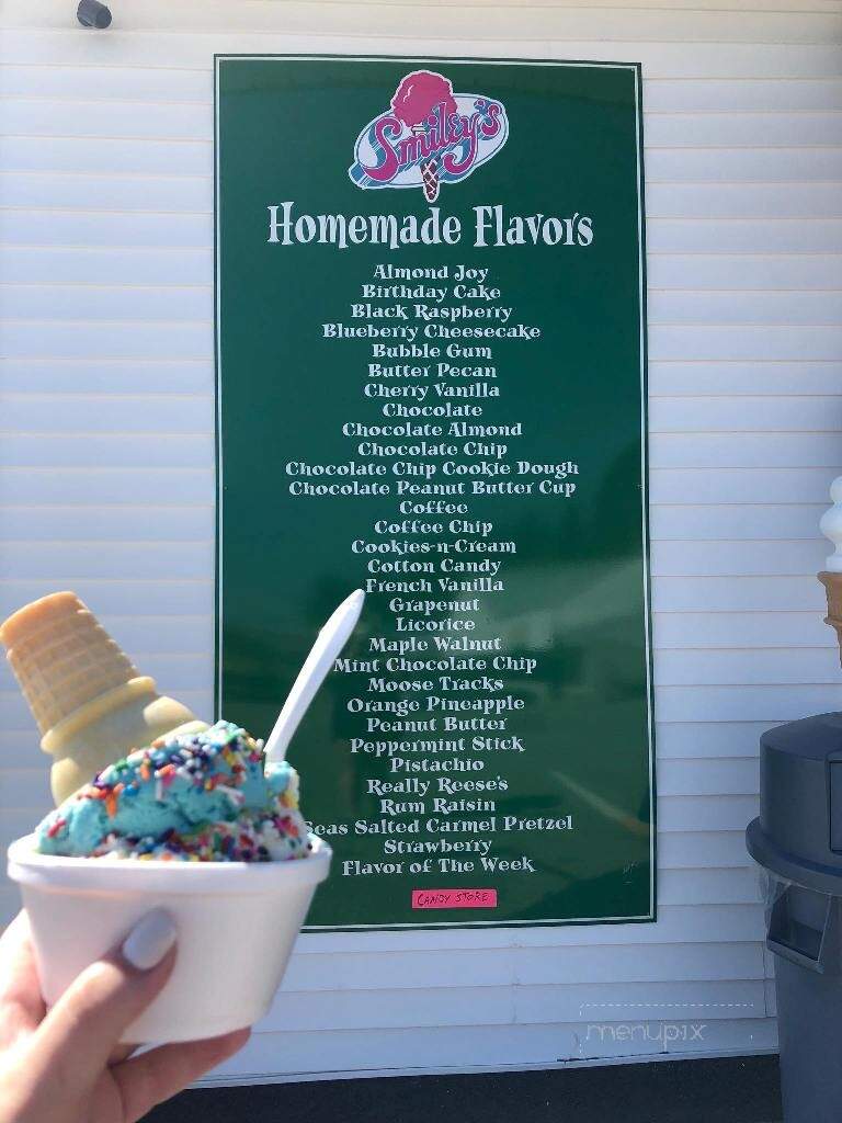 Smiley's Old Fashioned Ice Cream - Winslow, ME menu_pic