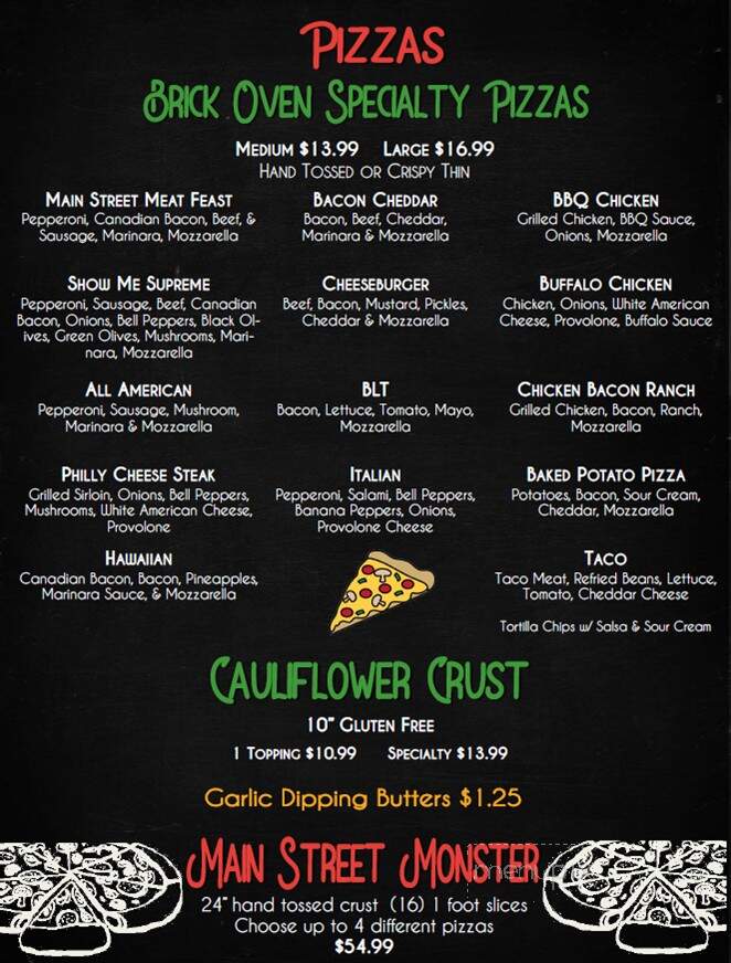 Main Street Pizza Co - Bernie, MO menu_pic