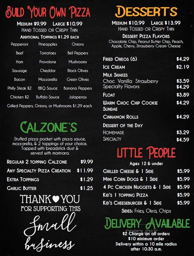 Main Street Pizza Co - Bernie, MO menu_pic