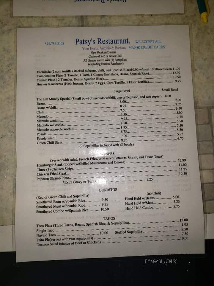 Patsy's Restaurant & Bakery - Chama, NM