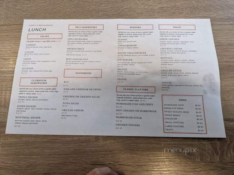 Cindy's Restaurant - Ottawa, ON menu_pic