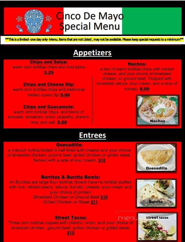 Old Canal Restaurant - Millersport, OH menu_pic