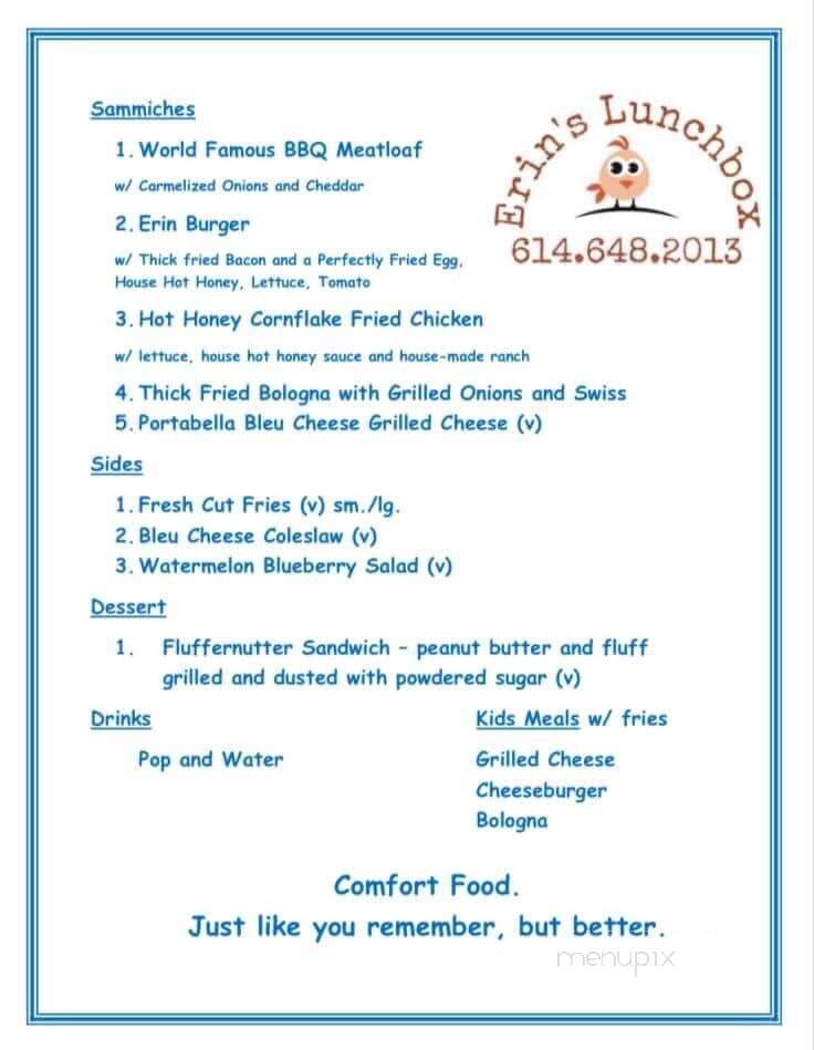 Old Canal Restaurant - Millersport, OH menu_pic