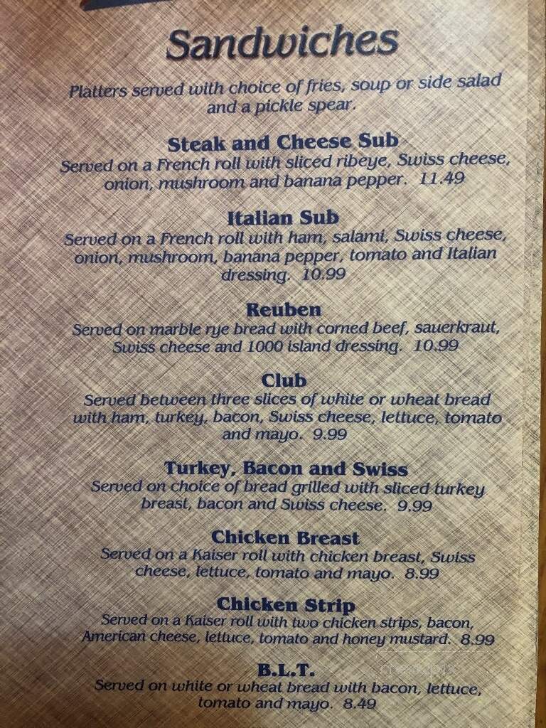 Stoagie's Family Room Cafe - Coldwater, MI menu_pic