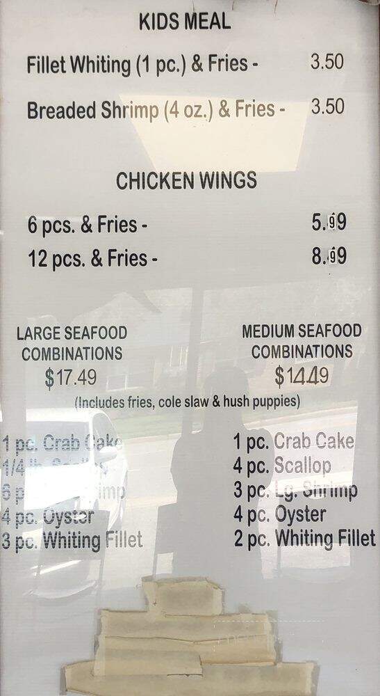 Martin Seafood - Hampton, VA menu_pic