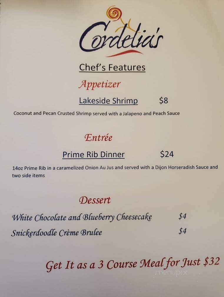 Cordelia's - Cordele, GA menu_pic