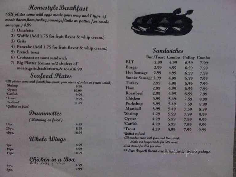 Chris's Donuts Bakery and Breakfast - New Orleans, LA menu_pic