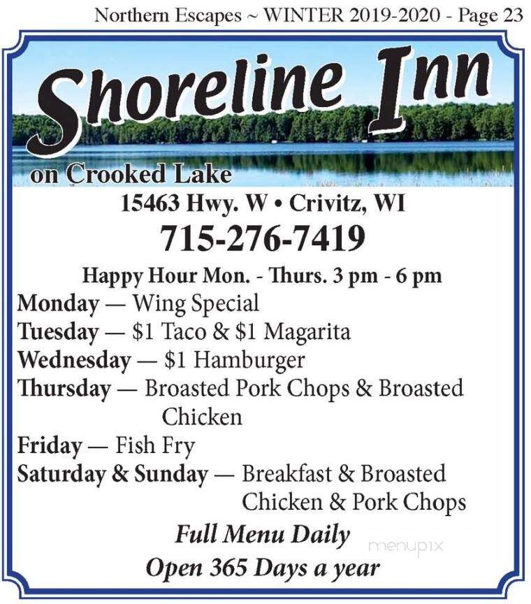 Shoreline Inn - Crivitz, WI