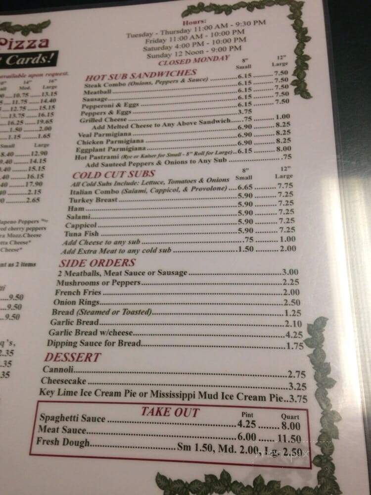 Belleview Pizza - Belleview, FL menu_pic