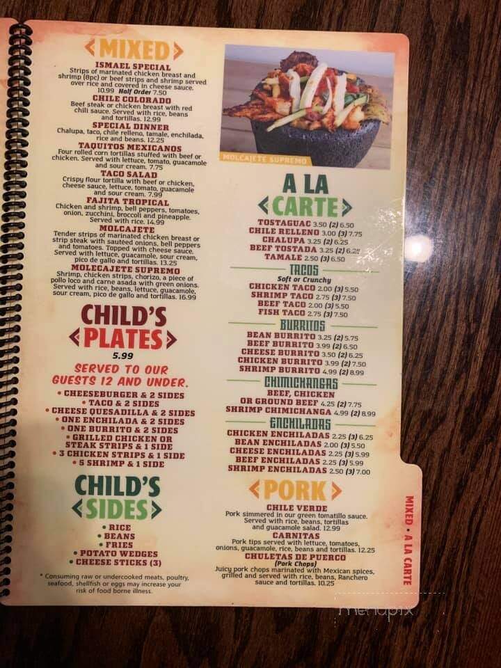 Solazteca - Russellville, KY menu_pic