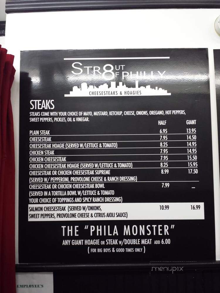 Str8 Out of Philly - Richmond, VA menu_pic