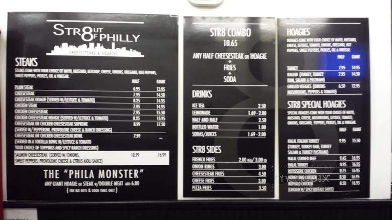 Str8 Out of Philly - Richmond, VA menu_pic