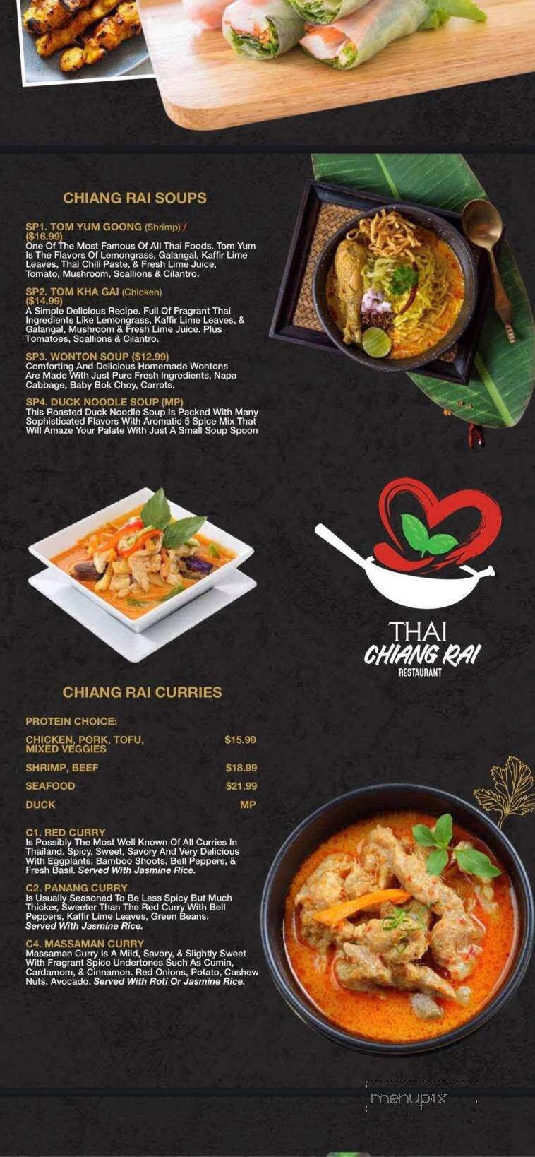 Thai Chiang Rai Restaurant - Santa Rosa Beach, FL menu_pic