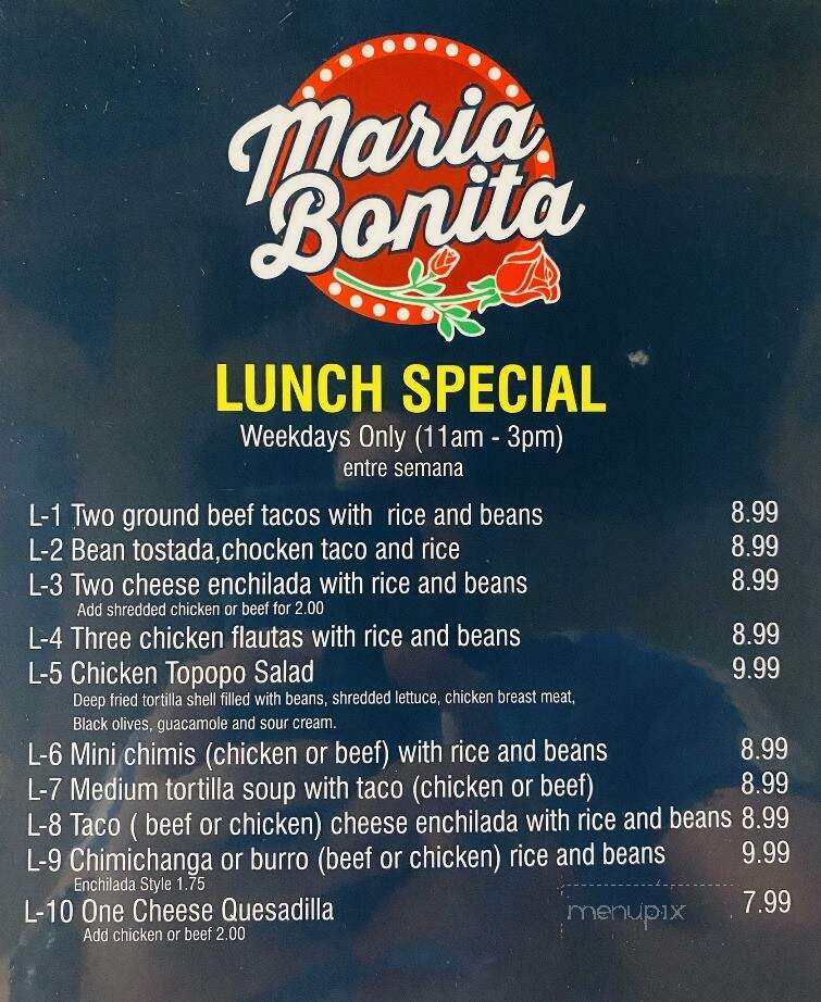 Maria Bonita Mexican Restaurant - Tucson, AZ