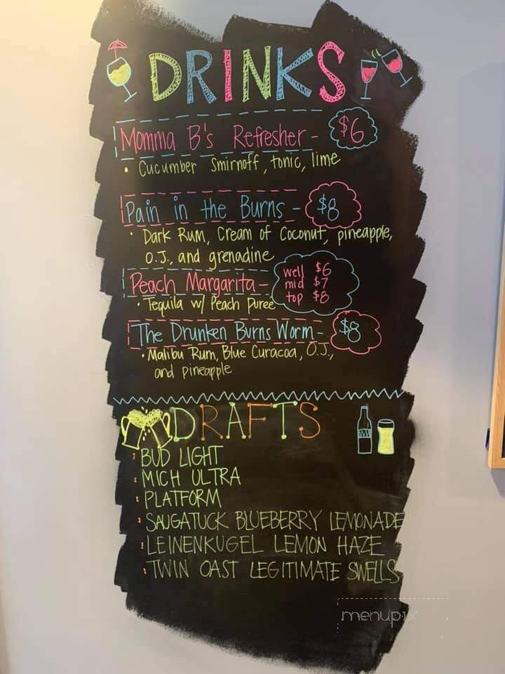 Burns' Brew House - Port Clinton, OH menu_pic