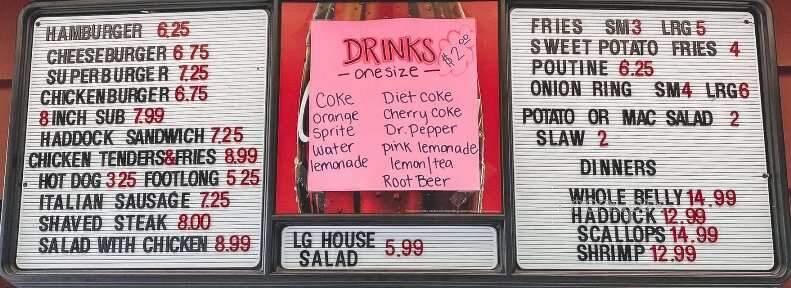 Will O-Barn Snack Bar - Brownington, VT menu_pic