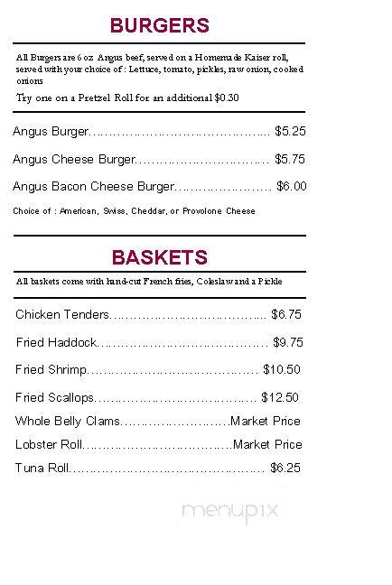 Will O-Barn Snack Bar - Brownington, VT menu_pic