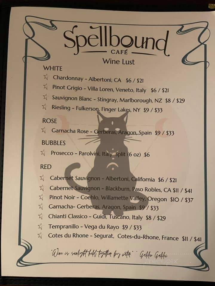 Spellbound Cafe - DeLand, FL menu_pic