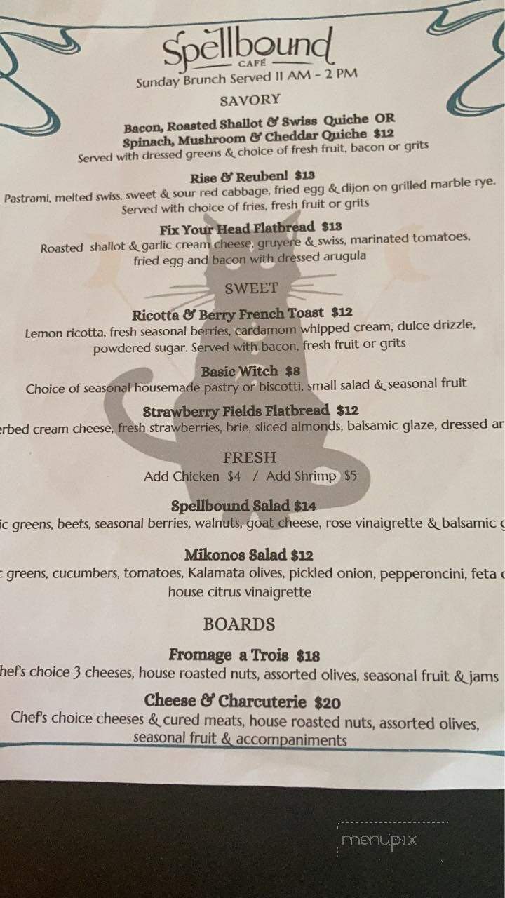 Spellbound Cafe - DeLand, FL menu_pic