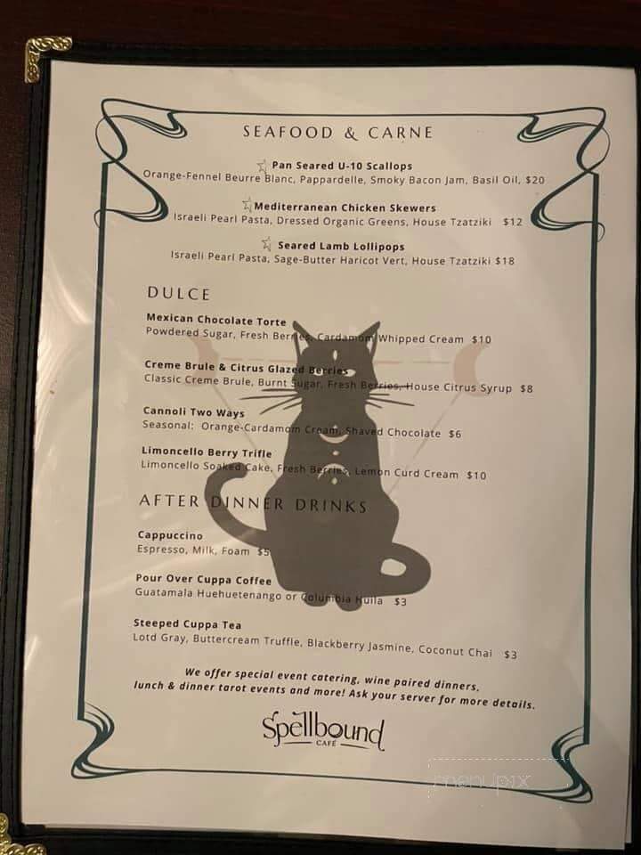 Spellbound Cafe - DeLand, FL menu_pic